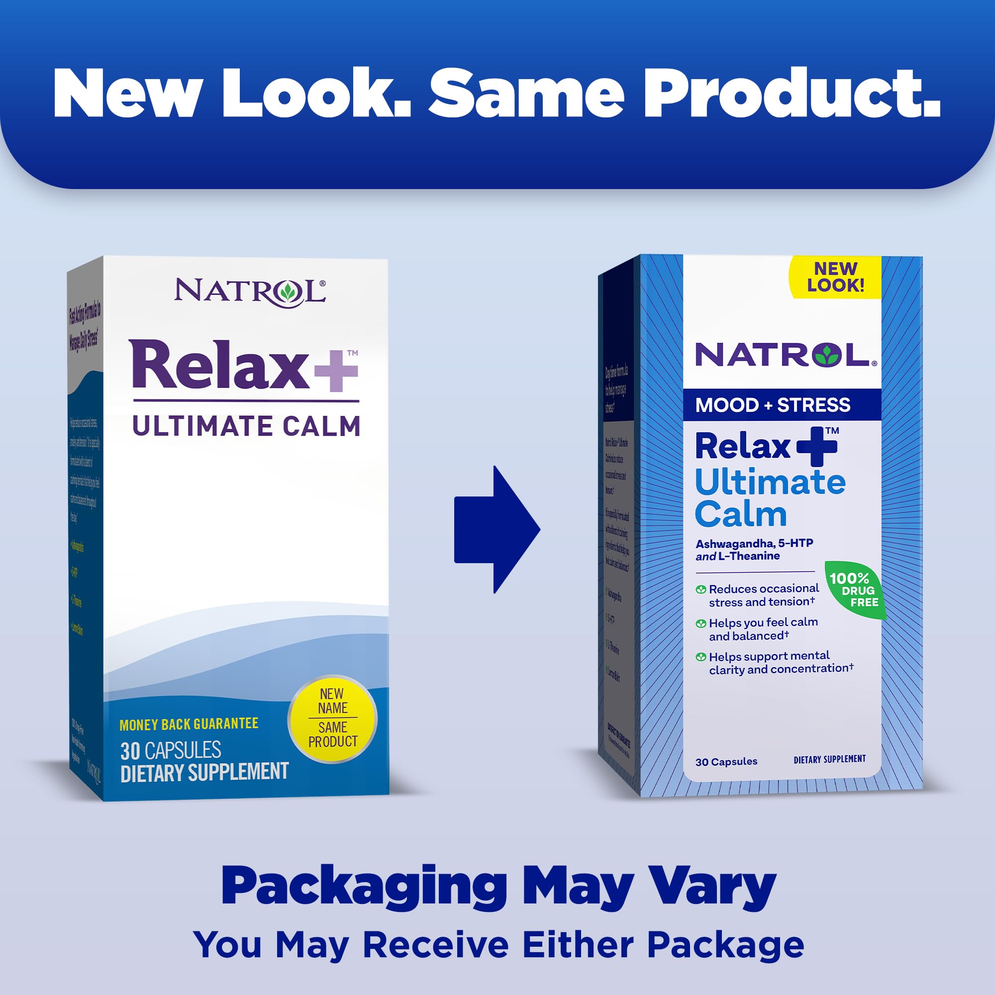 Foto 3 pulgar | Suplemento Natrol Relax+ Ultimate Calm 30 Cápsulas - Venta Internacional.