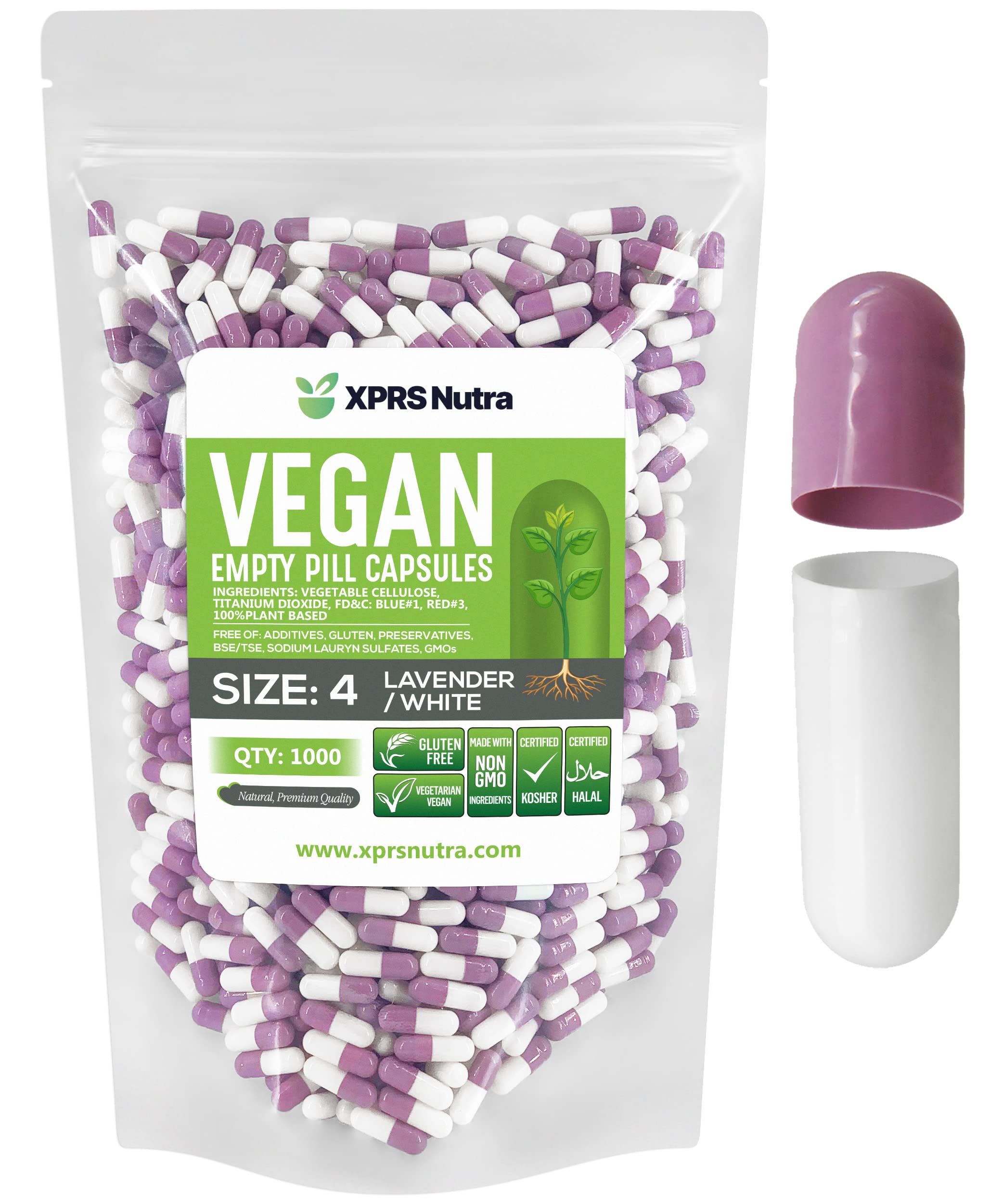 Foto 2 pulgar | Cápsulas Vacías Xprs Nutra Tamaño 4, Cápsulas Veganas De 1000 Unidades - Venta Internacional.