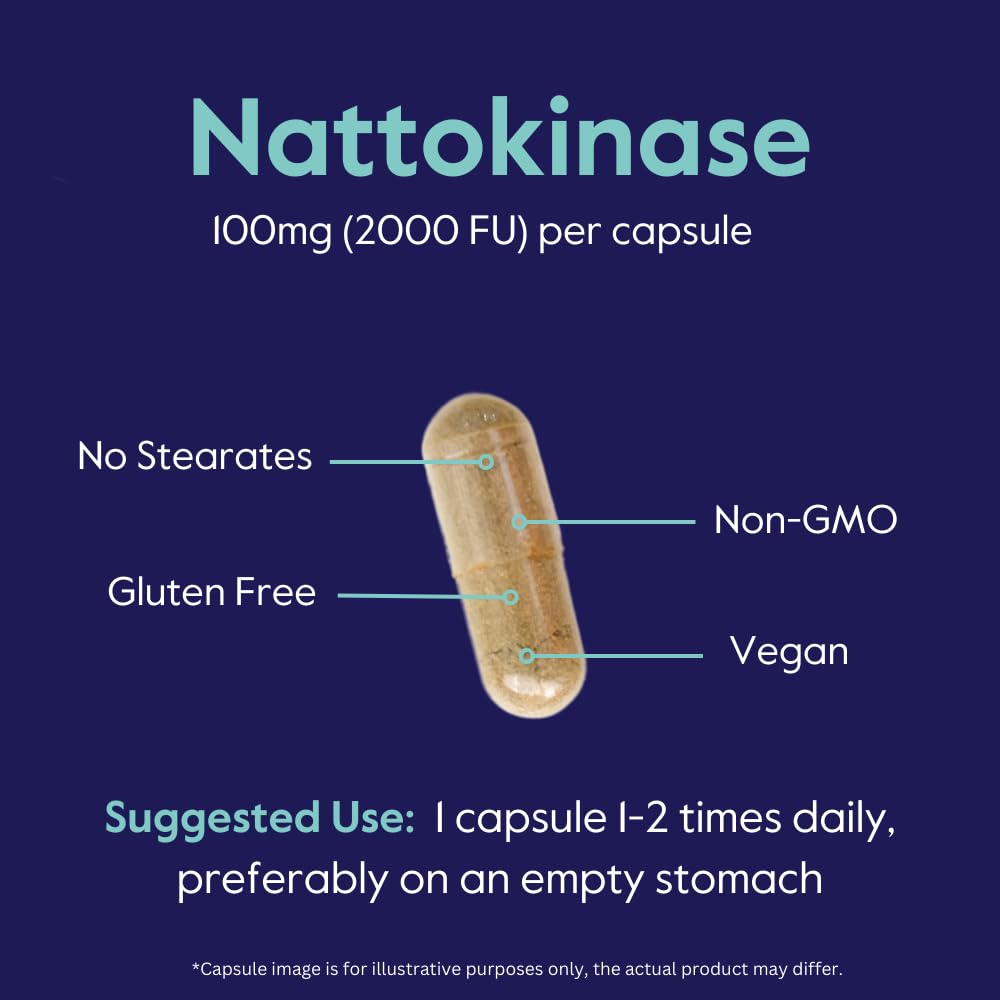 Foto 7 pulgar | Suplemento Bestvite Nattokinase 100 Mg (2000 Fu) 120 Cápsulas - Venta Internacional.