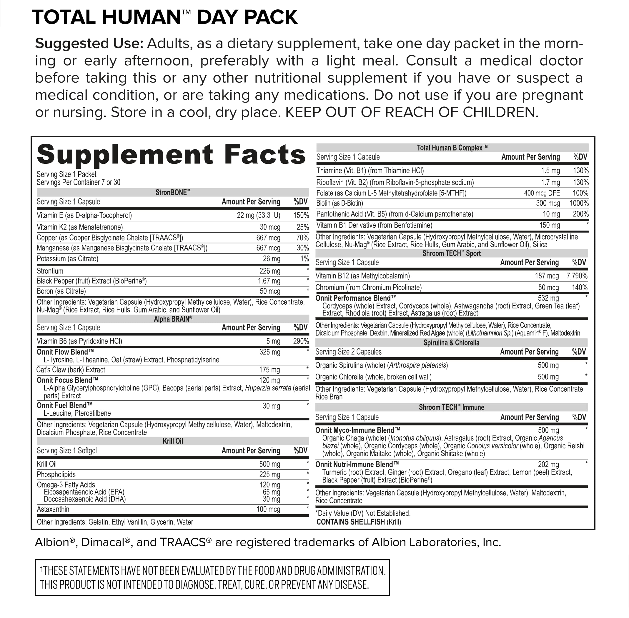 Foto 7 pulgar | Paquetes De Vitaminas Onnit Suministro Total Para El Día Y La Noche Para 7 Días - Venta Internacional.