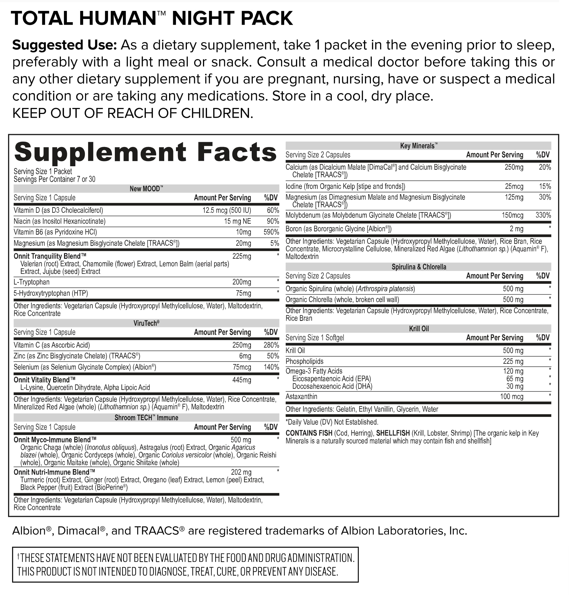 Foto 8 pulgar | Paquetes De Vitaminas Onnit Suministro Total Para El Día Y La Noche Para 7 Días - Venta Internacional.