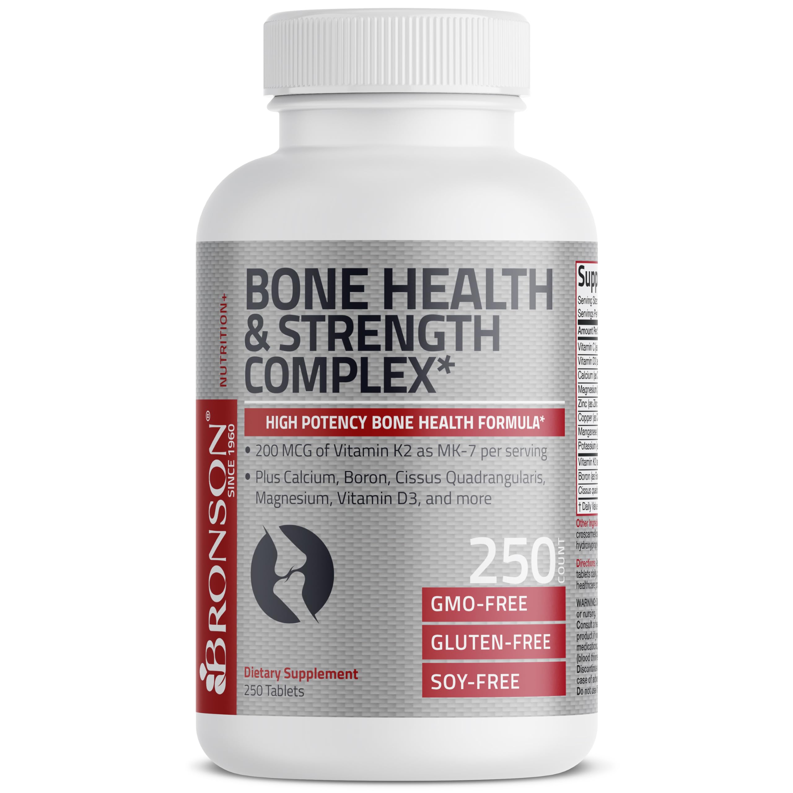 Foto 6 pulgar | Suplemento Bronson Bone Health & Strength Complex 250 Comprimidos - Venta Internacional.