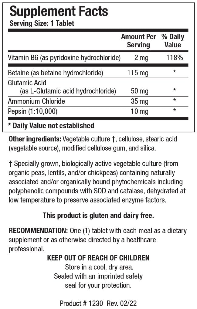 Foto 3 pulgar | Supplement Biotics Research Hcl Plus Apoya La Digestión, 90 Tabletas - Venta Internacional.