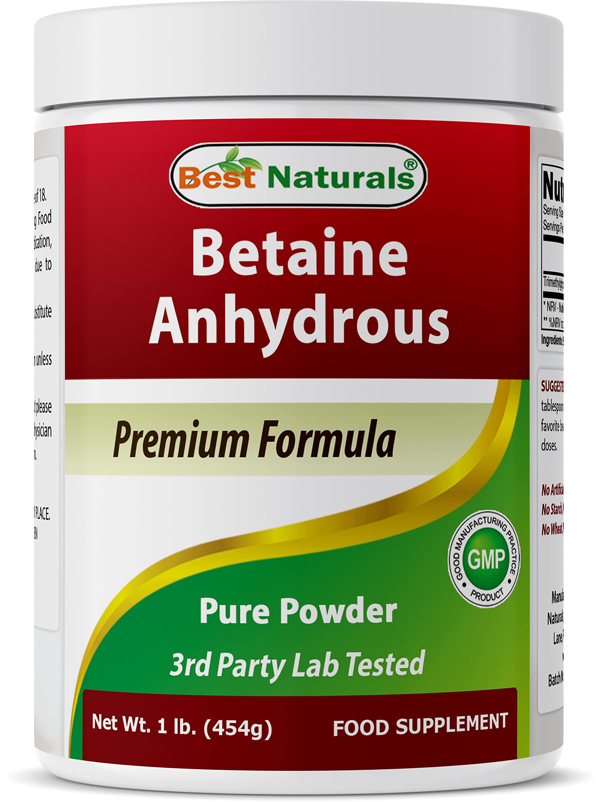 Foto 1 | Suplemento Best Naturals Con Betaína Anhidra Y Trimetilglicina - Venta Internacional.