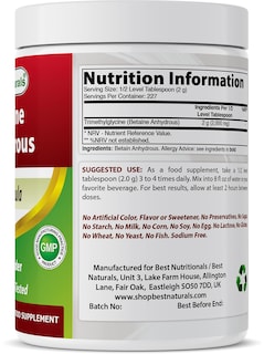 Foto 2 | Suplemento Best Naturals Con Betaína Anhidra Y Trimetilglicina - Venta Internacional.