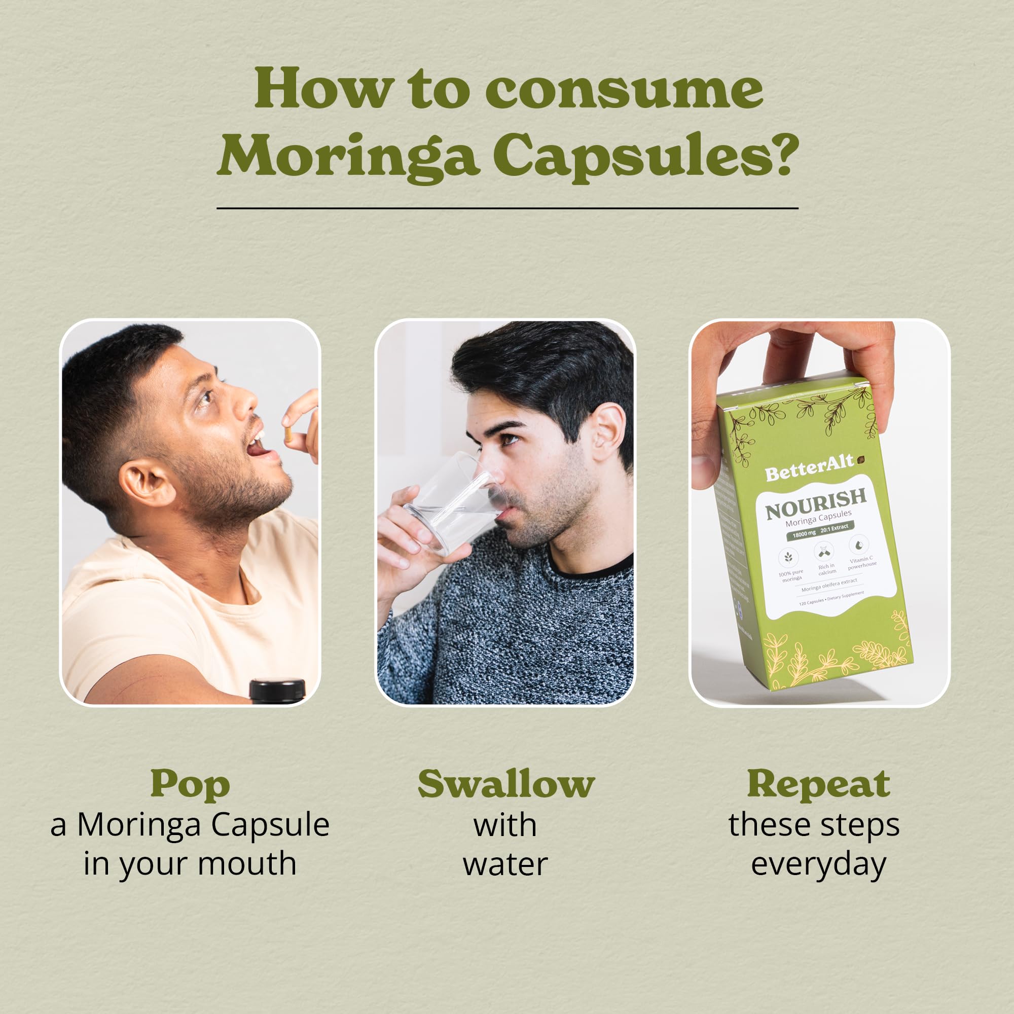 Foto 8 pulgar | Suplementos Better Alt Moringa, Cápsulas De 18000 Mg, 120 Cápsulas - Venta Internacional.