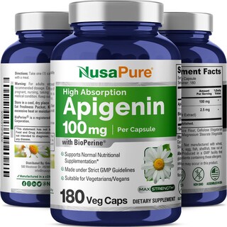 Foto 4 | Suplemento Nusapure Apigenin 100 Mg 180 Vcaps Con Bioperine - Venta Internacional.