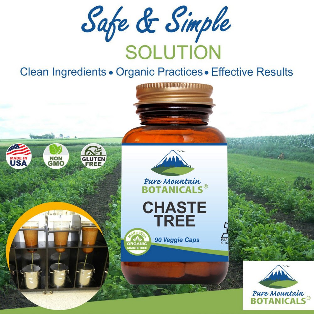 Foto 4 pulgar | Suplemento De Baya Casta De Pure Mountain Botanicals 400 Mg - Venta Internacional.