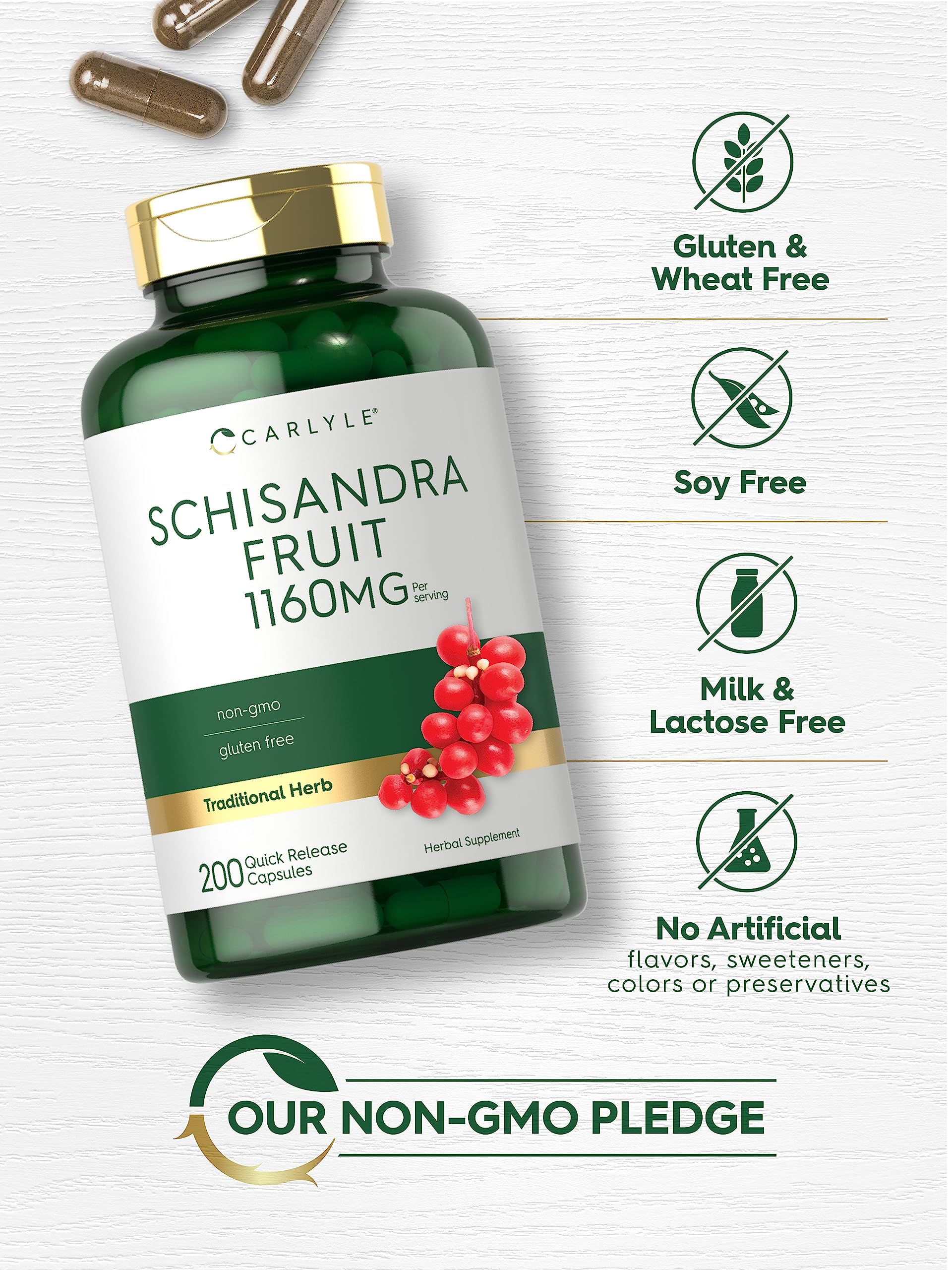 Foto 4 | Suplemento Carlyle Schisandra 1160 Mg 200 Cápsulas De Extracto - Venta Internacional.