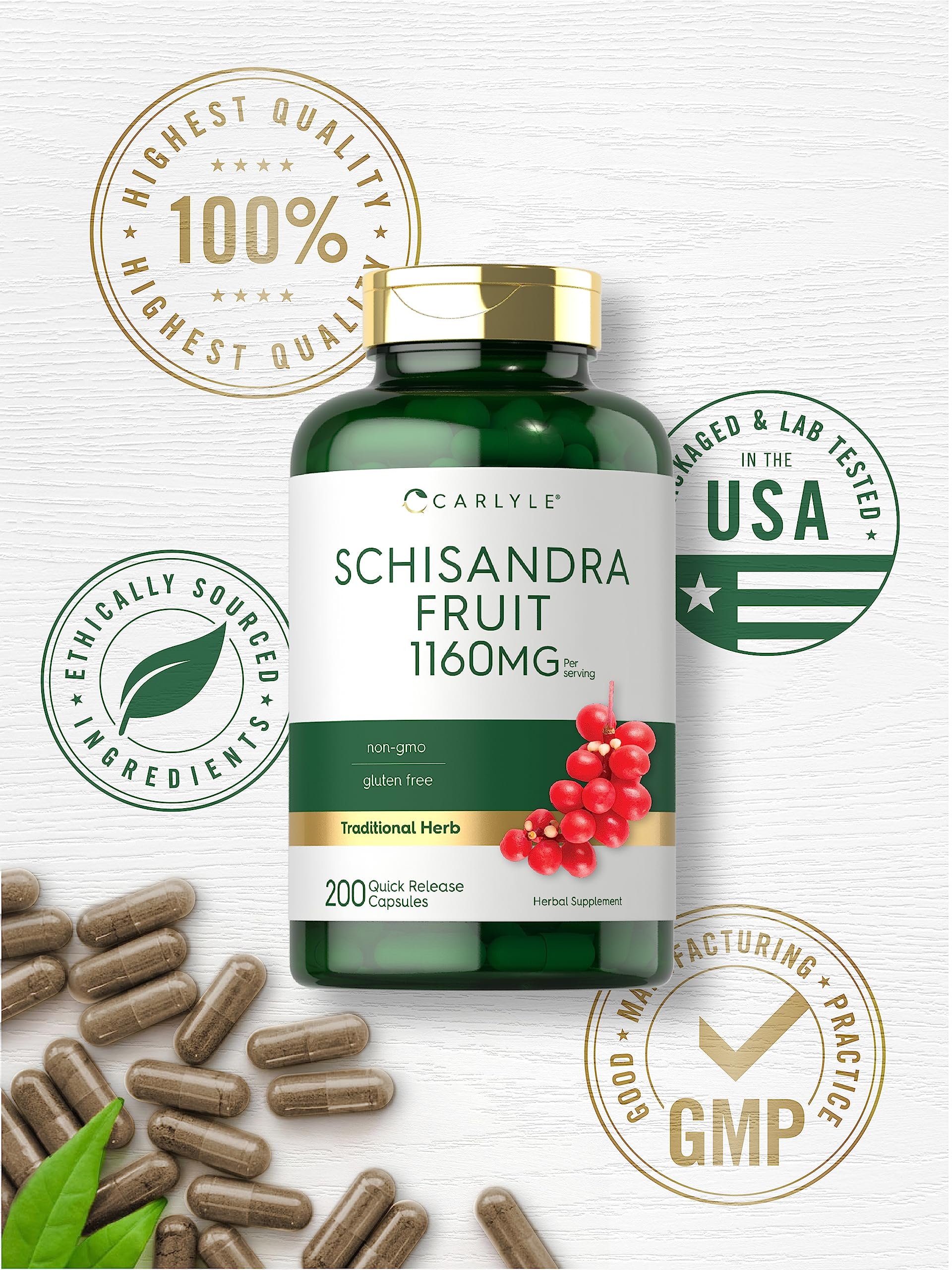 Foto 5 | Suplemento Carlyle Schisandra 1160 Mg 200 Cápsulas De Extracto - Venta Internacional.