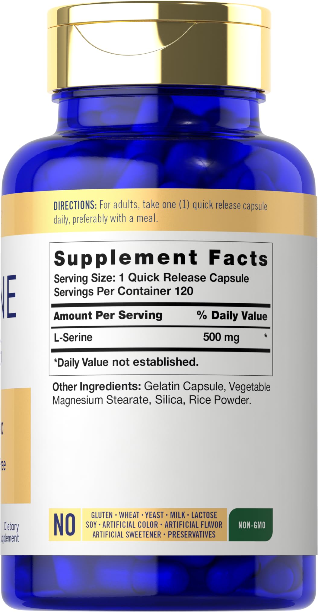 Foto 3 pulgar | Suplemento Carlyle, Cápsulas De L-serina, 500 Mg, 120 Unidades - Venta Internacional.