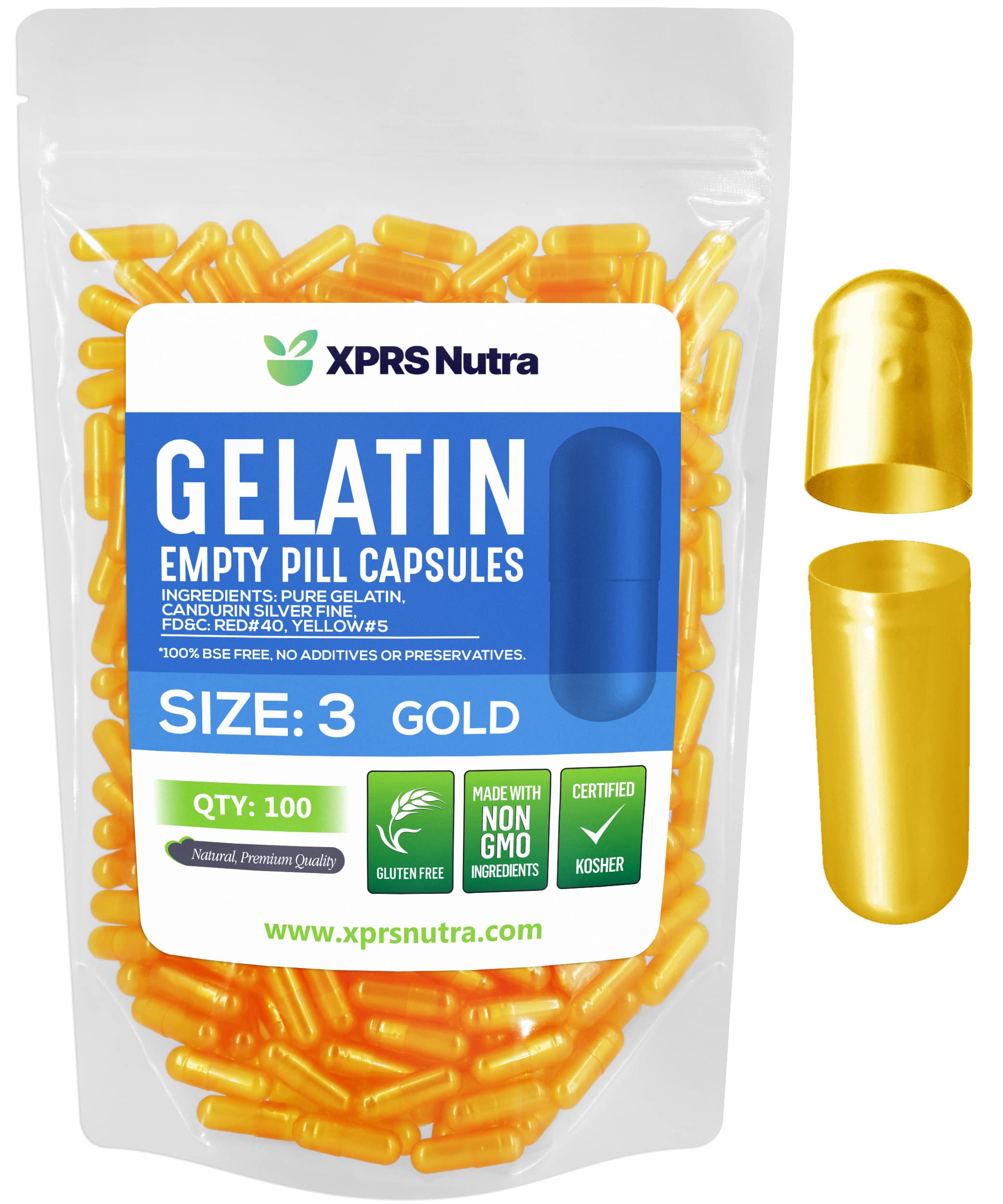Foto 2 pulgar | Cápsulas Vacías Xprs Nutra Tamaño 3, Cápsulas De Gelatina De 100 Unidades - Venta Internacional.