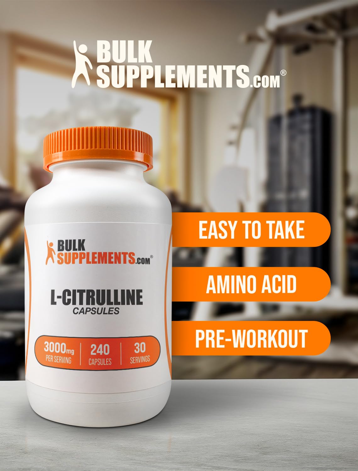 Foto 6 pulgar | Suplemento Bulksupplements.com L-citrulina 3000 Mg 240 Cápsulas - Venta Internacional.
