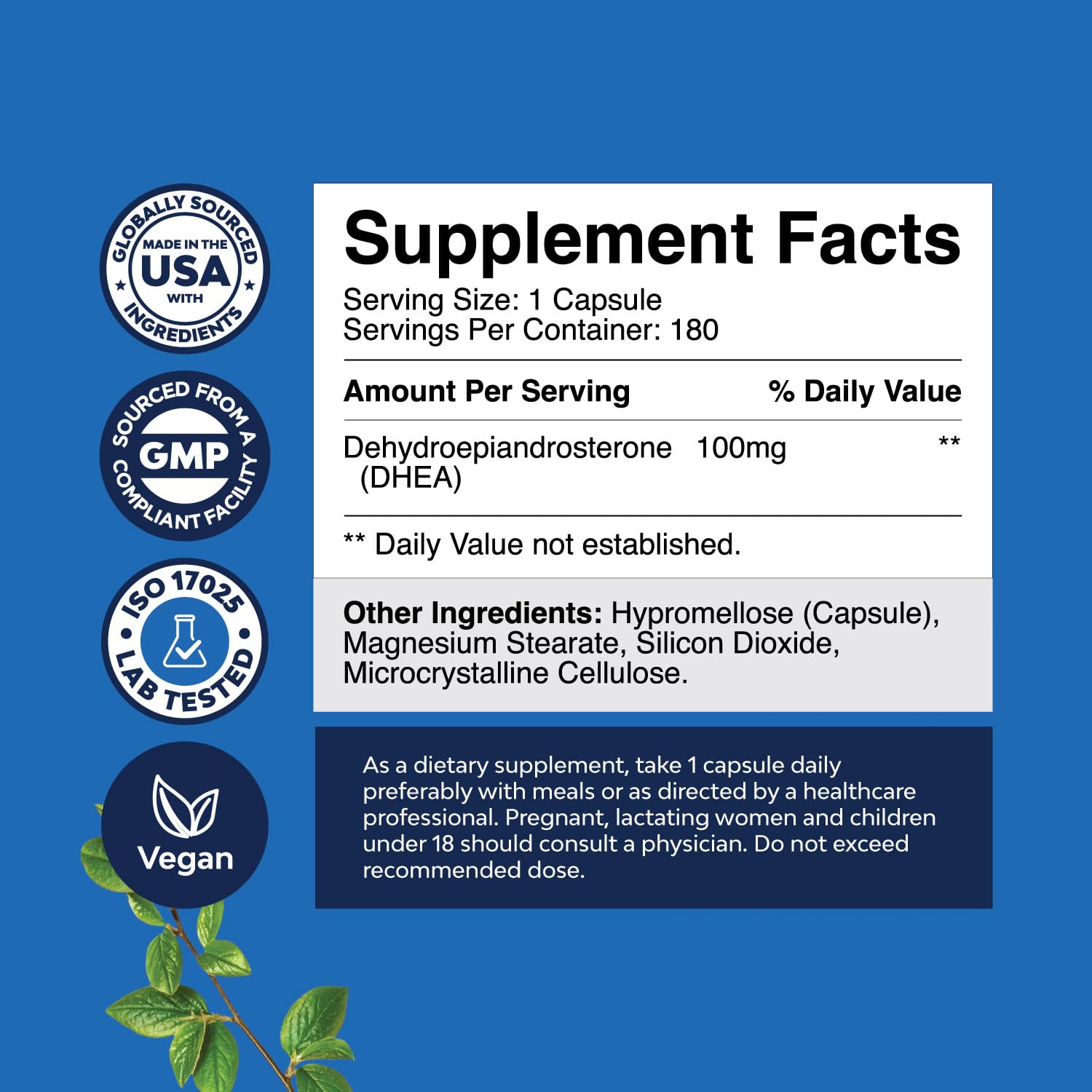 Foto 3 pulgar | Suplemento Natures Craft Dhea 100 Mg Para Hombres Y Mujeres - Venta Internacional.