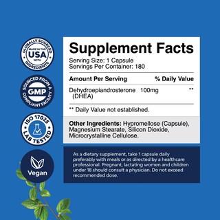 Foto 2 | Suplemento Natures Craft Dhea 100 Mg Para Hombres Y Mujeres - Venta Internacional.