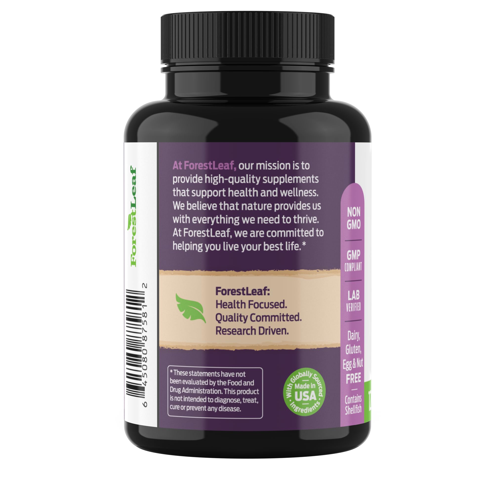 Foto 6 pulgar | Suplemento Forestleaf Con Glucosamina Y Condroitina Msm 120 Cápsulas - Venta Internacional.