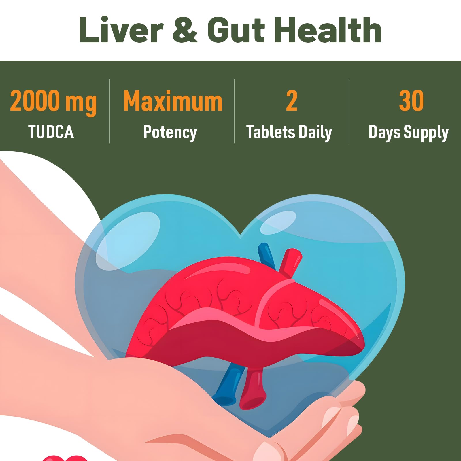 Foto 5 | Suplemento Canarata Tudca Liver, Tabletas De 2000 Mg, Suministro Para 60 Días - Venta Internacional.