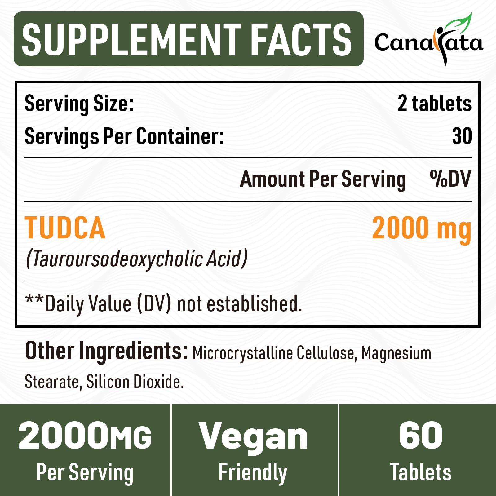 Foto 7 | Suplemento Canarata Tudca Liver, Tabletas De 2000 Mg, Suministro Para 60 Días - Venta Internacional.