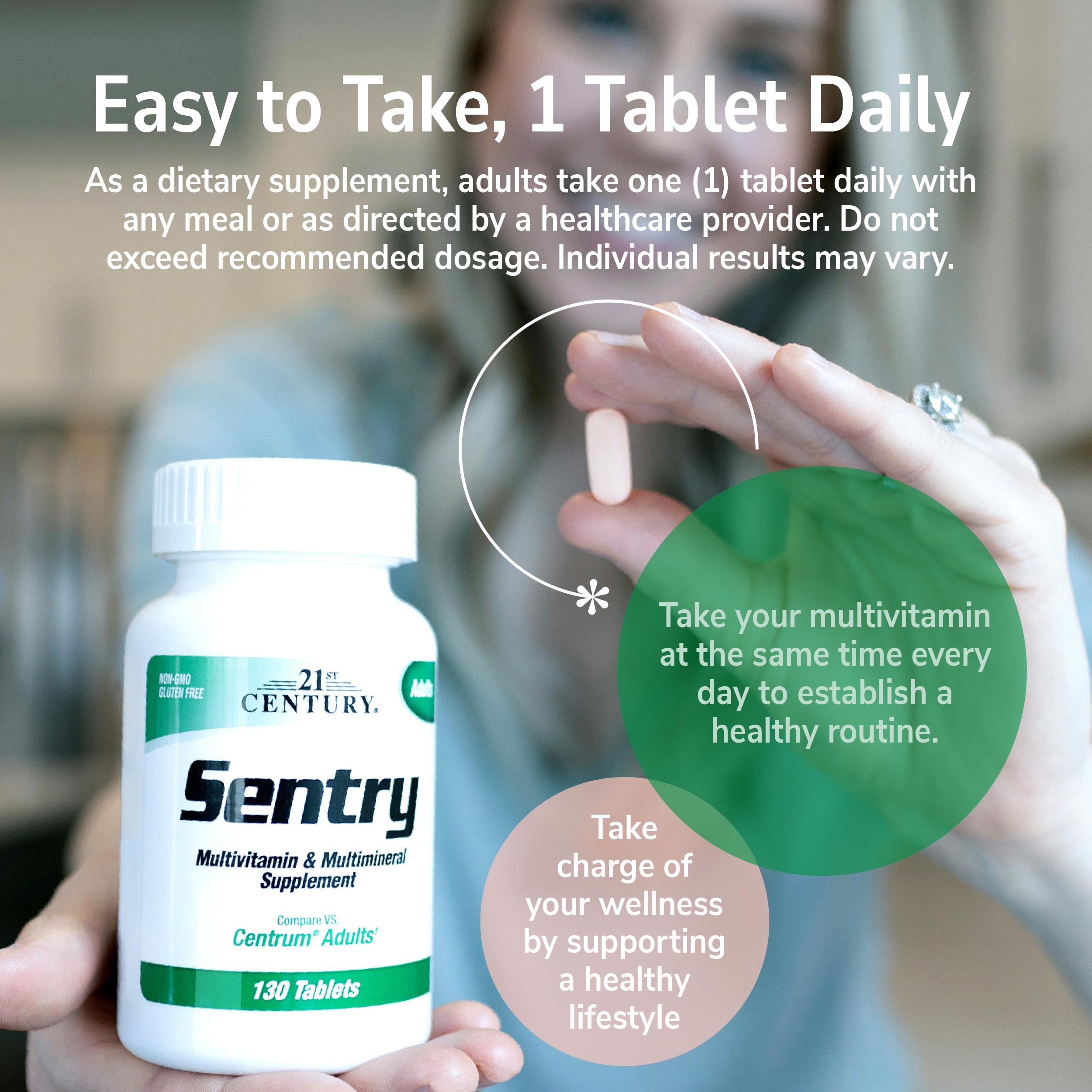 Foto 4 | Multivitamínico 21st Century Sentry 130 Comprimidos - Venta Internacional.