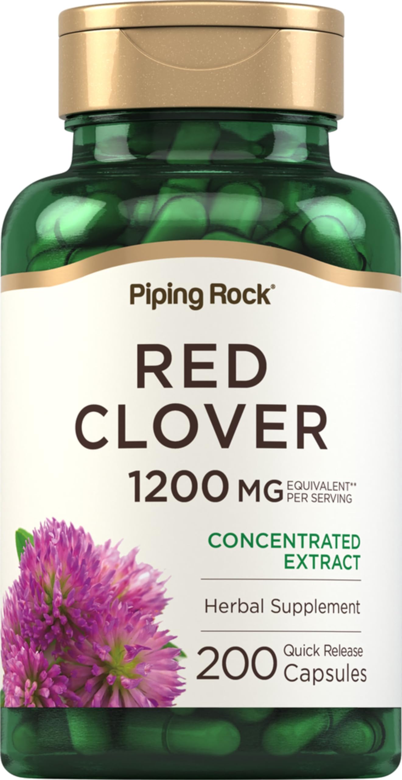 Foto 2 pulgar | Suplemento Piping Rock Red Clover 1200 Mg 200 Cápsulas - Venta Internacional.