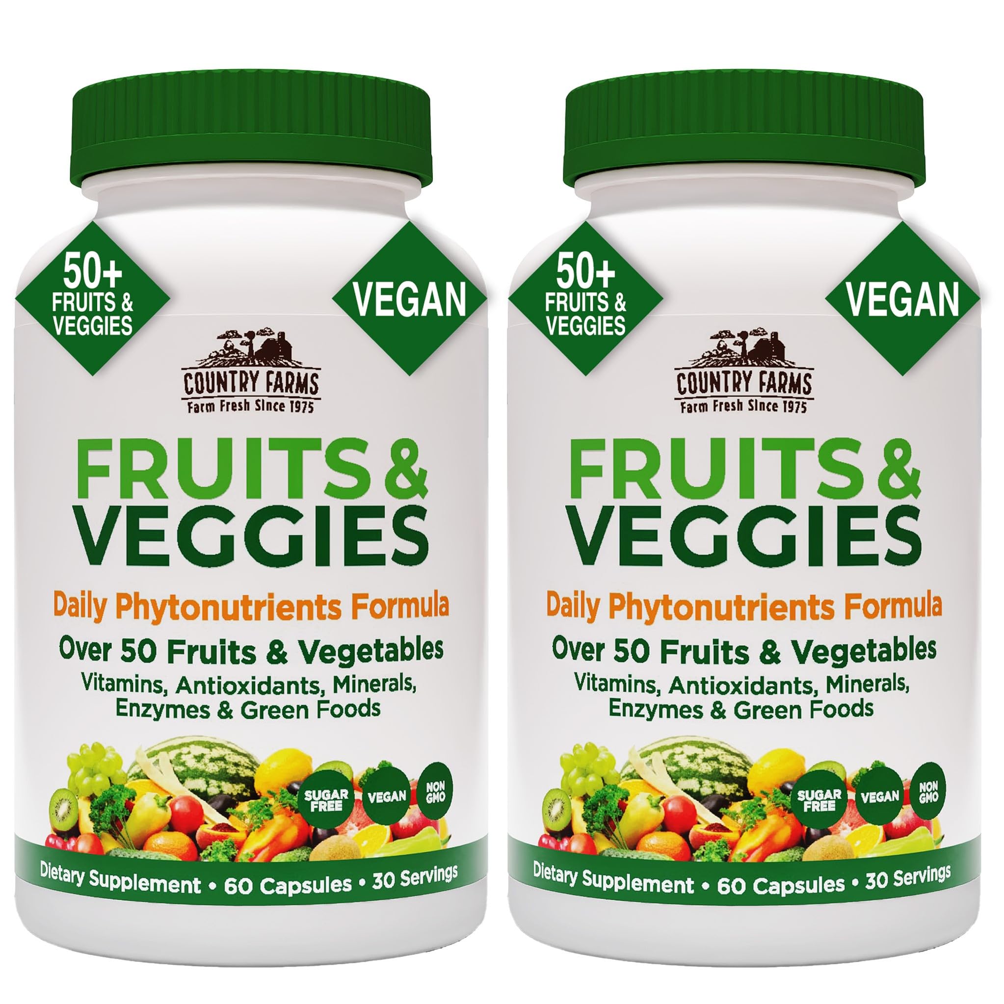 Foto 2 pulgar | Suplemento Country Farms Super Frutas Y Verduras X60 - Venta Internacional.