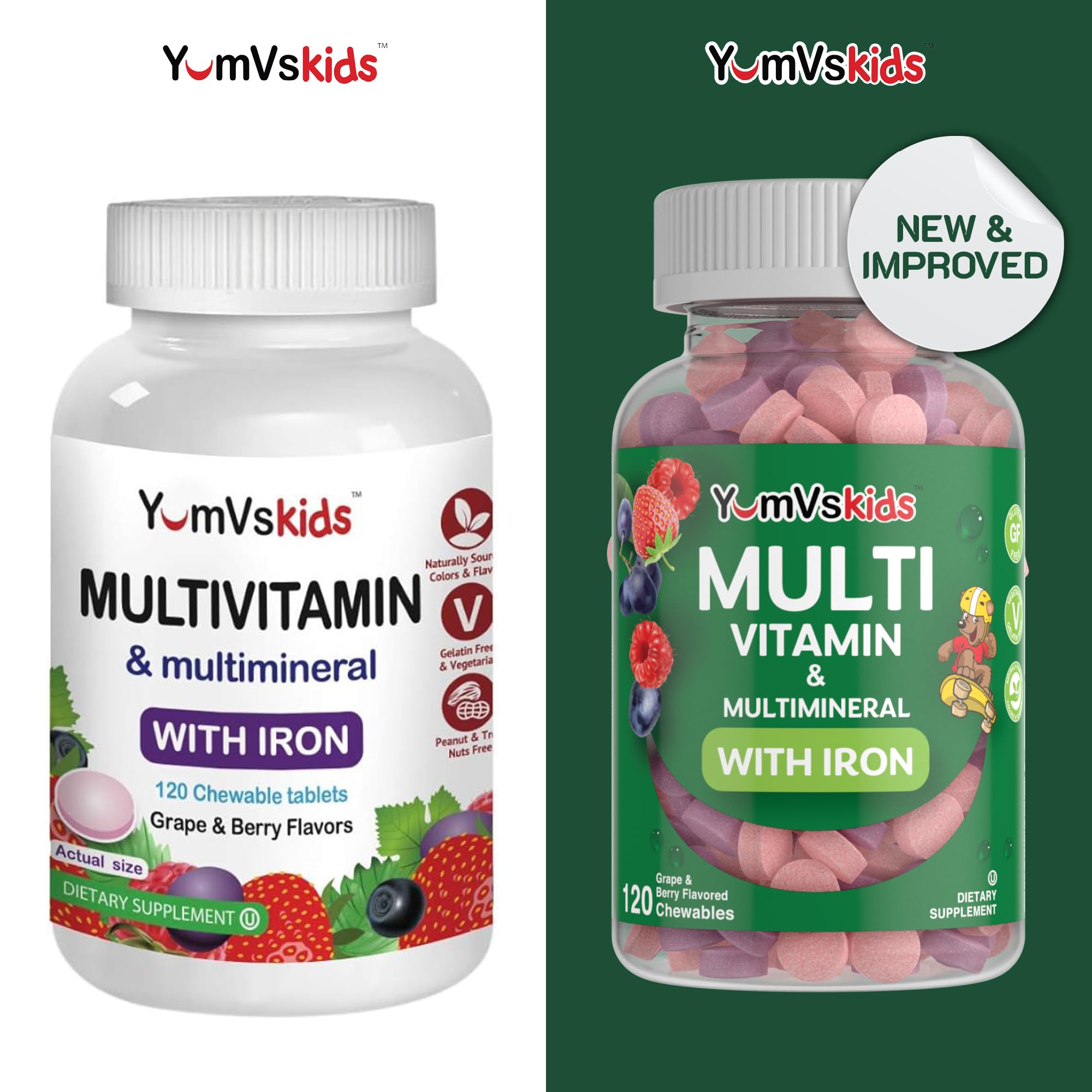 Foto 3 pulgar | Multivitamínico Yumvs Complete Kids Con Hierro 120 Comprimidos - Venta Internacional.