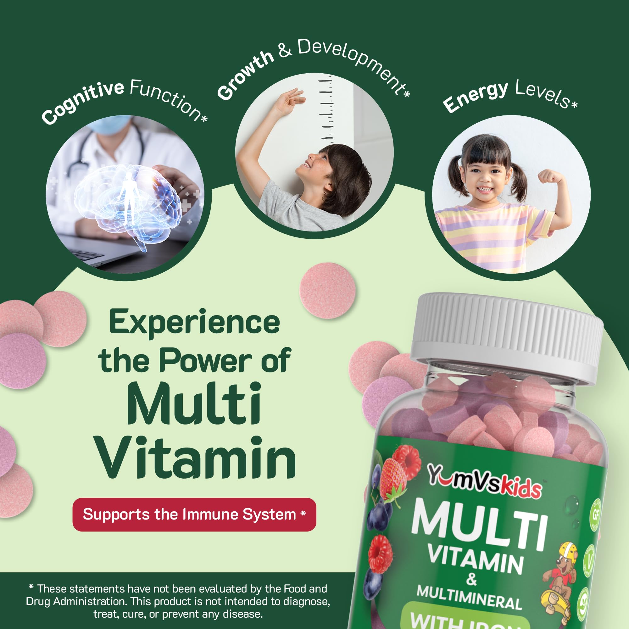 Foto 6 pulgar | Multivitamínico Yumvs Complete Kids Con Hierro 120 Comprimidos - Venta Internacional.