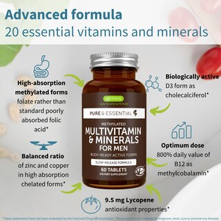 Foto 3 | Multivitamínico Metilado Para Hombres Supplement Igennus 60 Comprimidos - Venta Internacional.