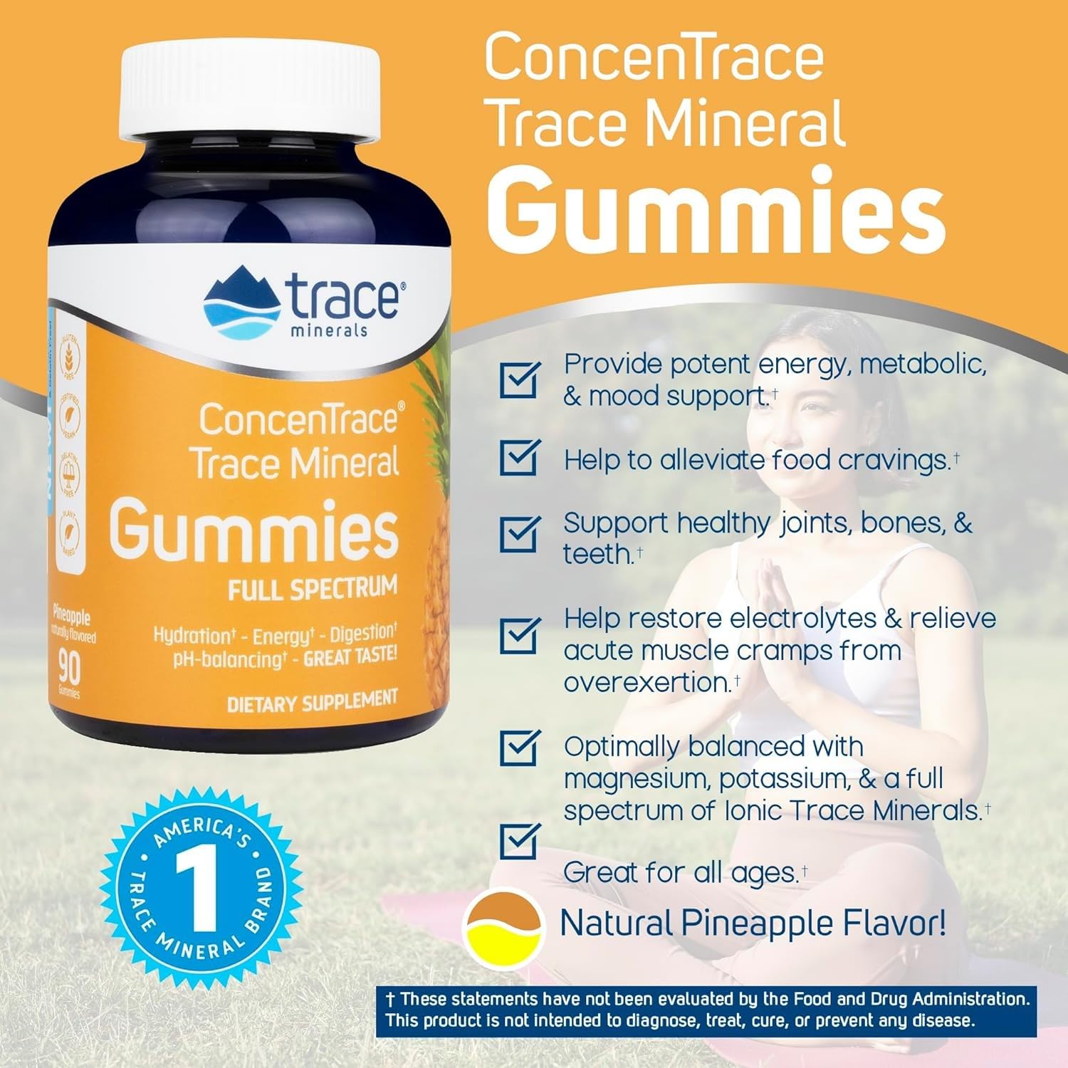 Foto 5 pulgar | Gomitas Masticables Concentrace Con Suplementos De Oligoelementos, 90 Unidades - Venta Internacional.