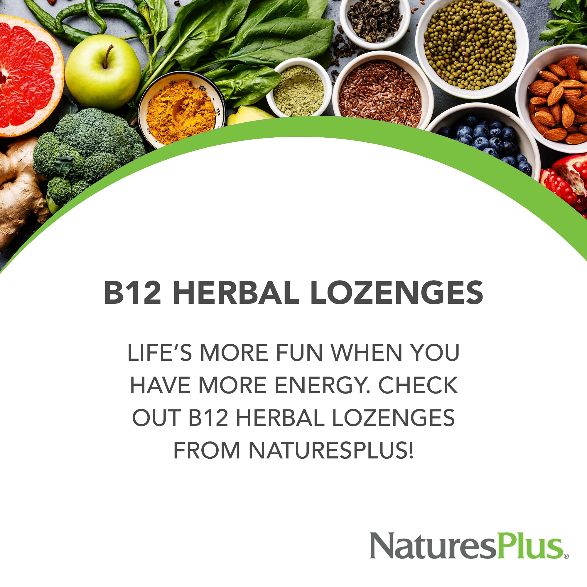 Foto 3 | Suplemento Natures Plus, Pastillas De Hierbas B12, 1000 Mcg, 30 Unidades - Venta Internacional.