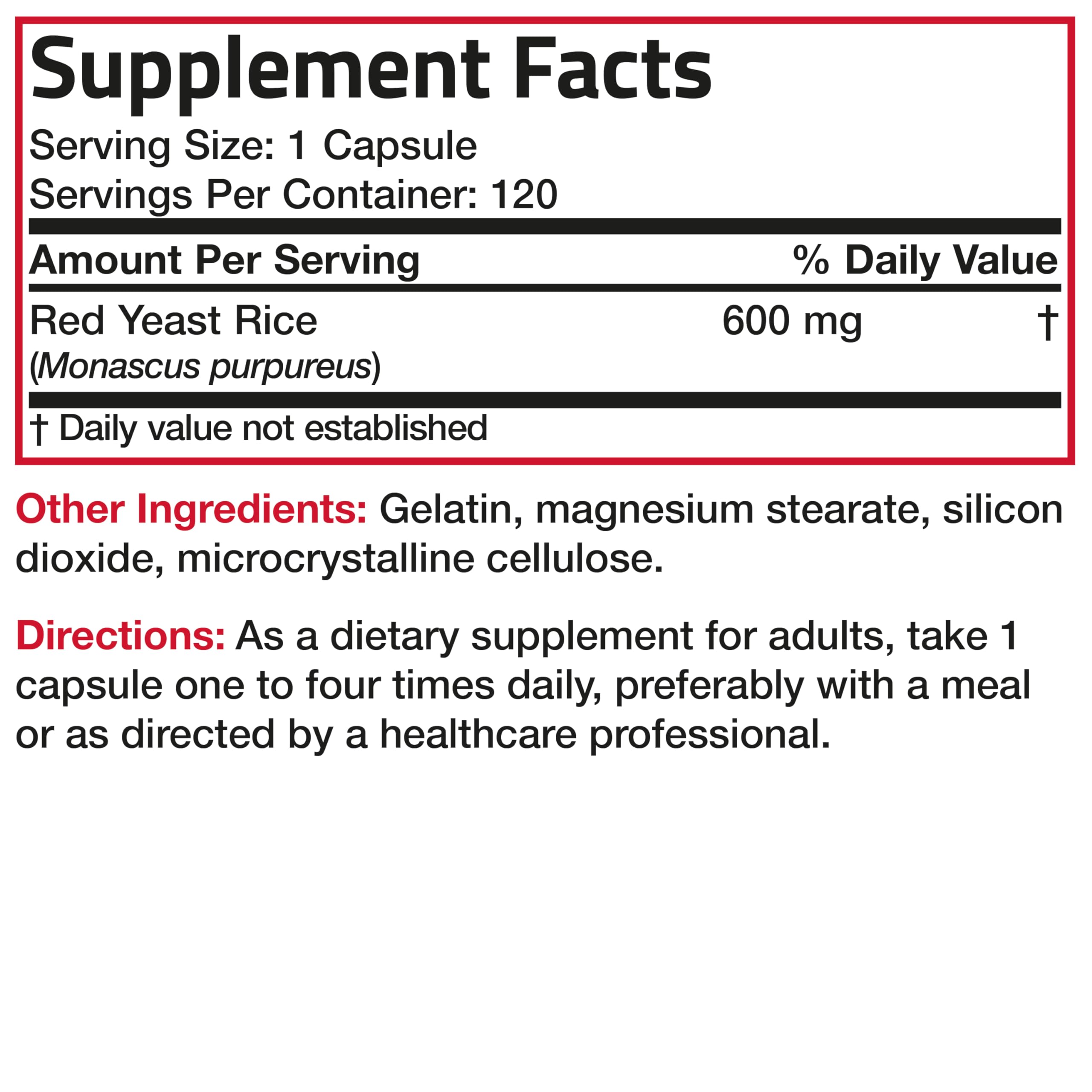 Foto 7 pulgar | Suplemento De Arroz De Levadura Roja Bronson 600 Mg Monascus Purpureus - Venta Internacional.