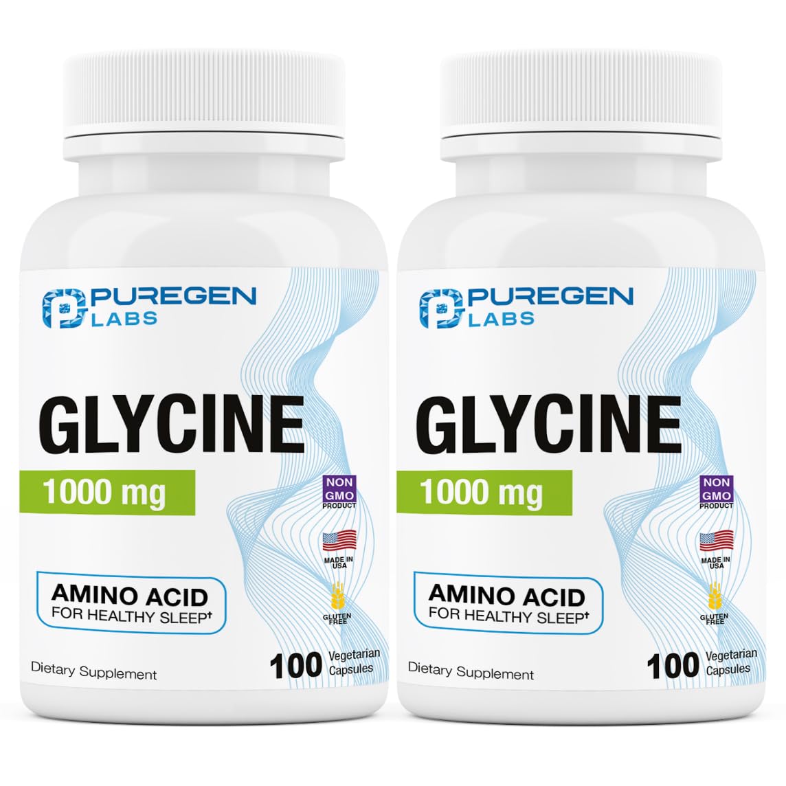 Foto 2 pulgar | Suplemento De Glicina Puregen Labs, 1000 Mg, 100 Cápsulas Vegetarianas - Venta Internacional.