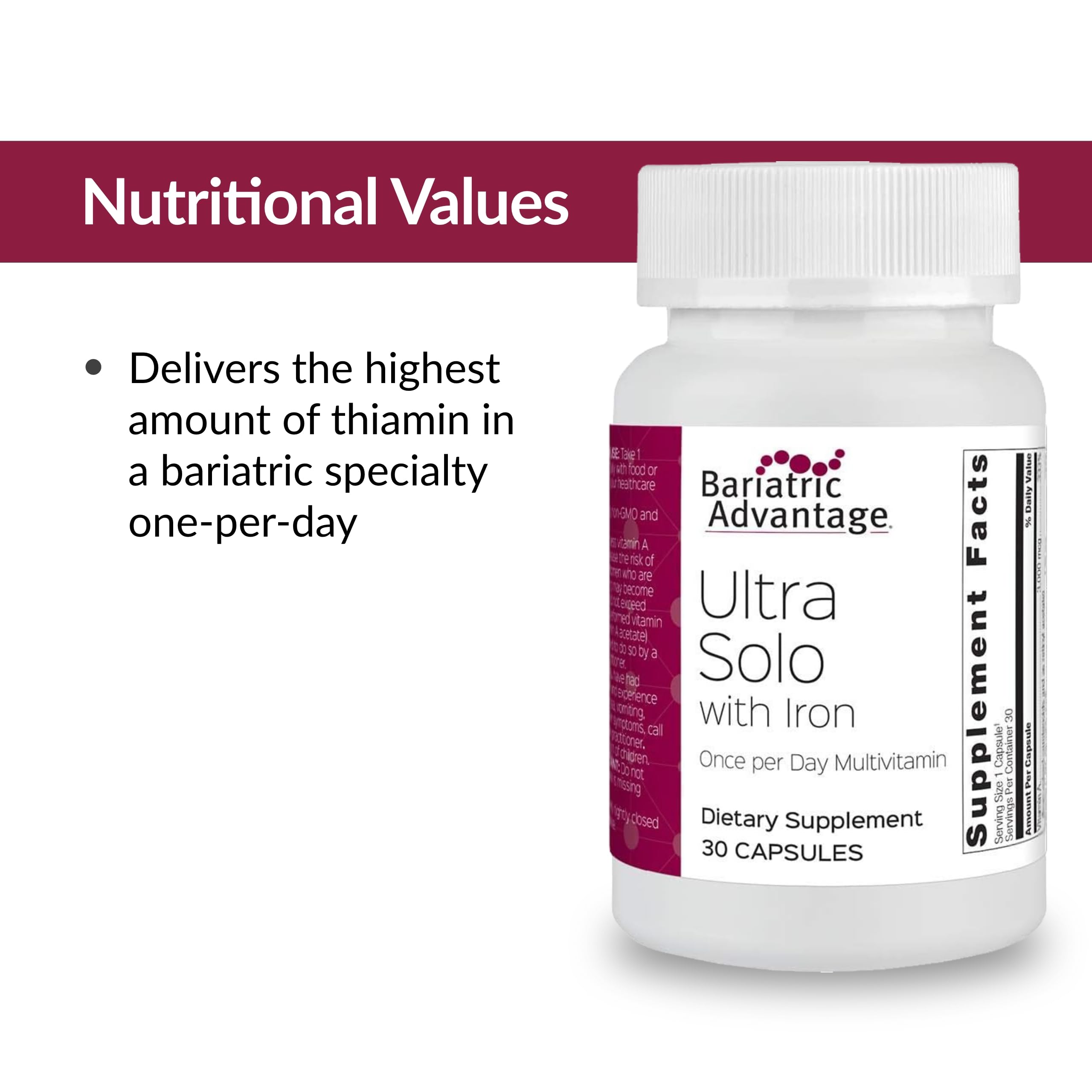 Foto 5 | Multivitamínico Diario Bariatric Advantage Ultra Solo Con Hierro - Venta Internacional.