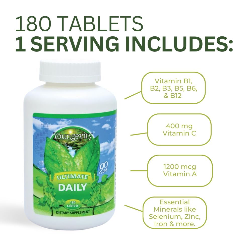 Foto 5 pulgar | Suplemento Youngevity Ultimate Daily Mega Multivitamin 180 Comprimidos - Venta Internacional.