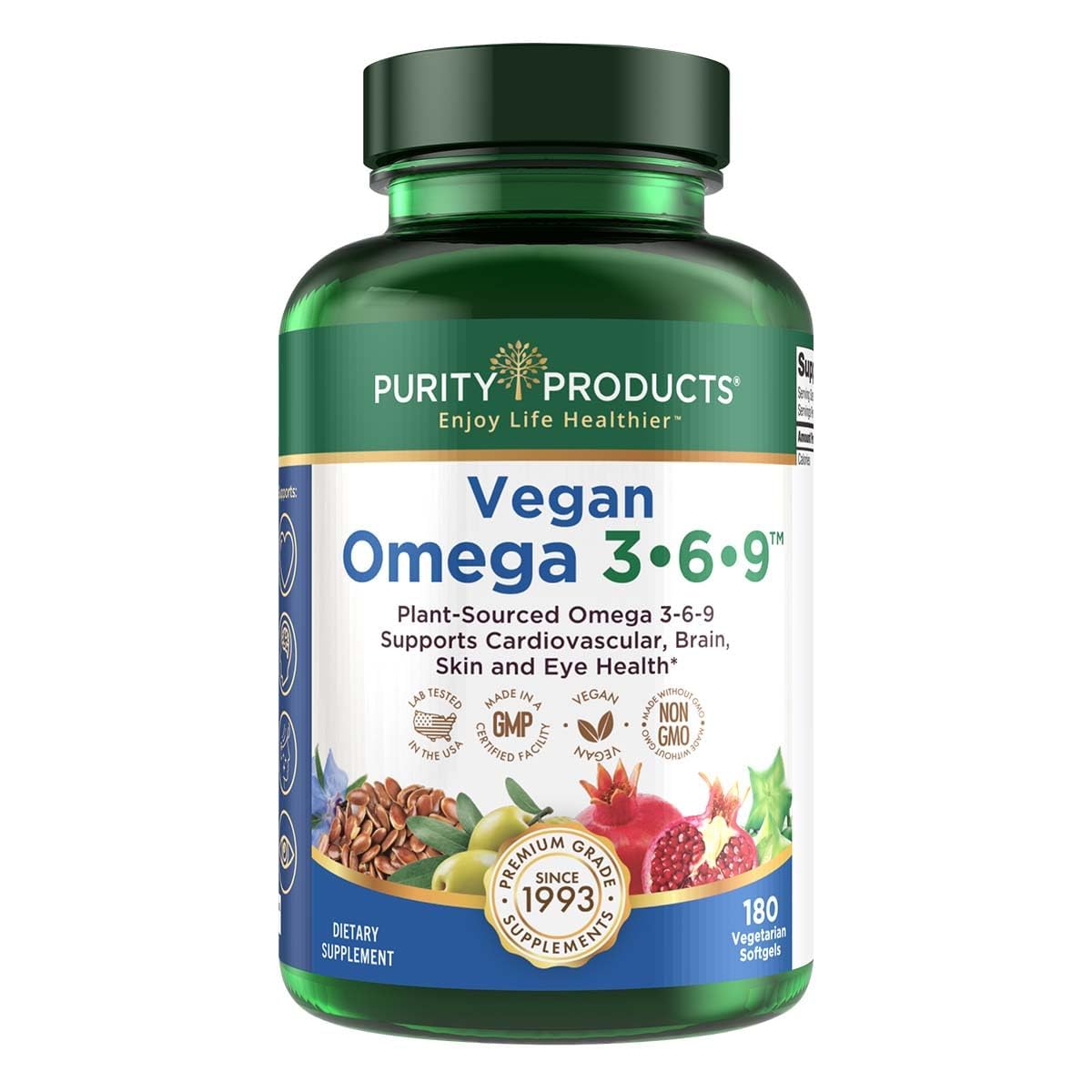 Foto 1 | Supplement Purity Products Omega 3-6-9 Vegan 180 Cápsulas Blandas - Venta Internacional.
