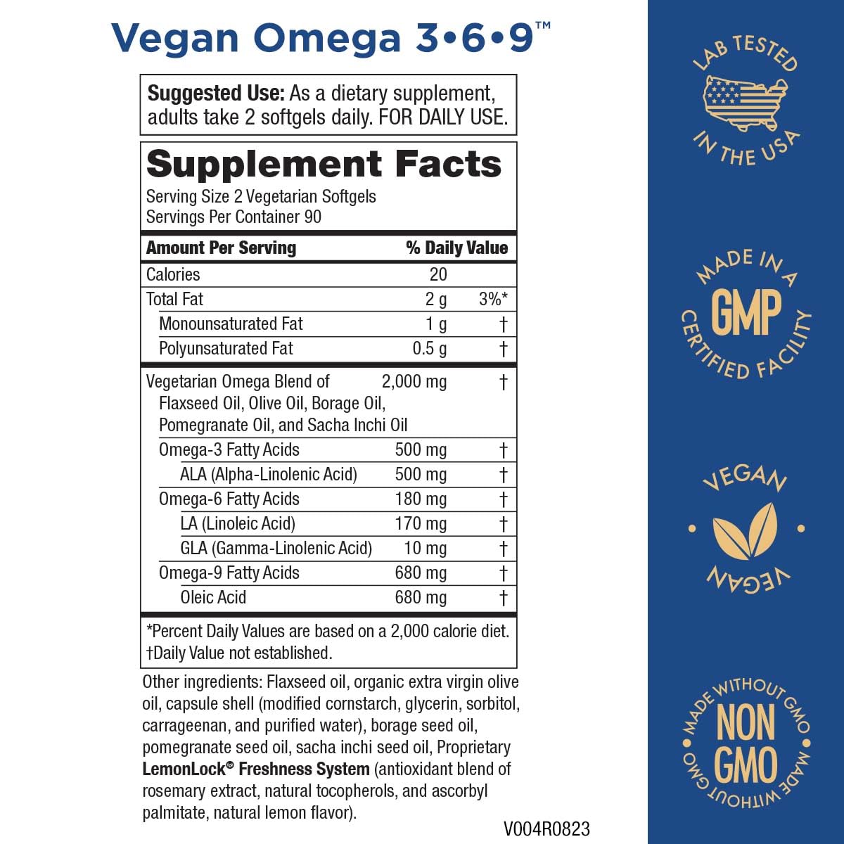 Foto 3 pulgar | Supplement Purity Products Omega 3-6-9 Vegan 180 Cápsulas Blandas - Venta Internacional.