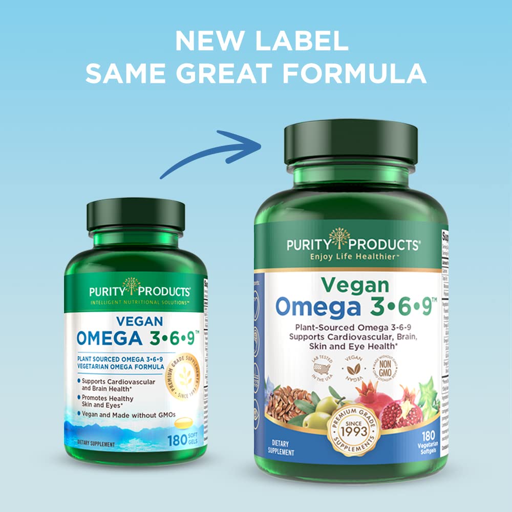 Foto 4 pulgar | Supplement Purity Products Omega 3-6-9 Vegan 180 Cápsulas Blandas - Venta Internacional.