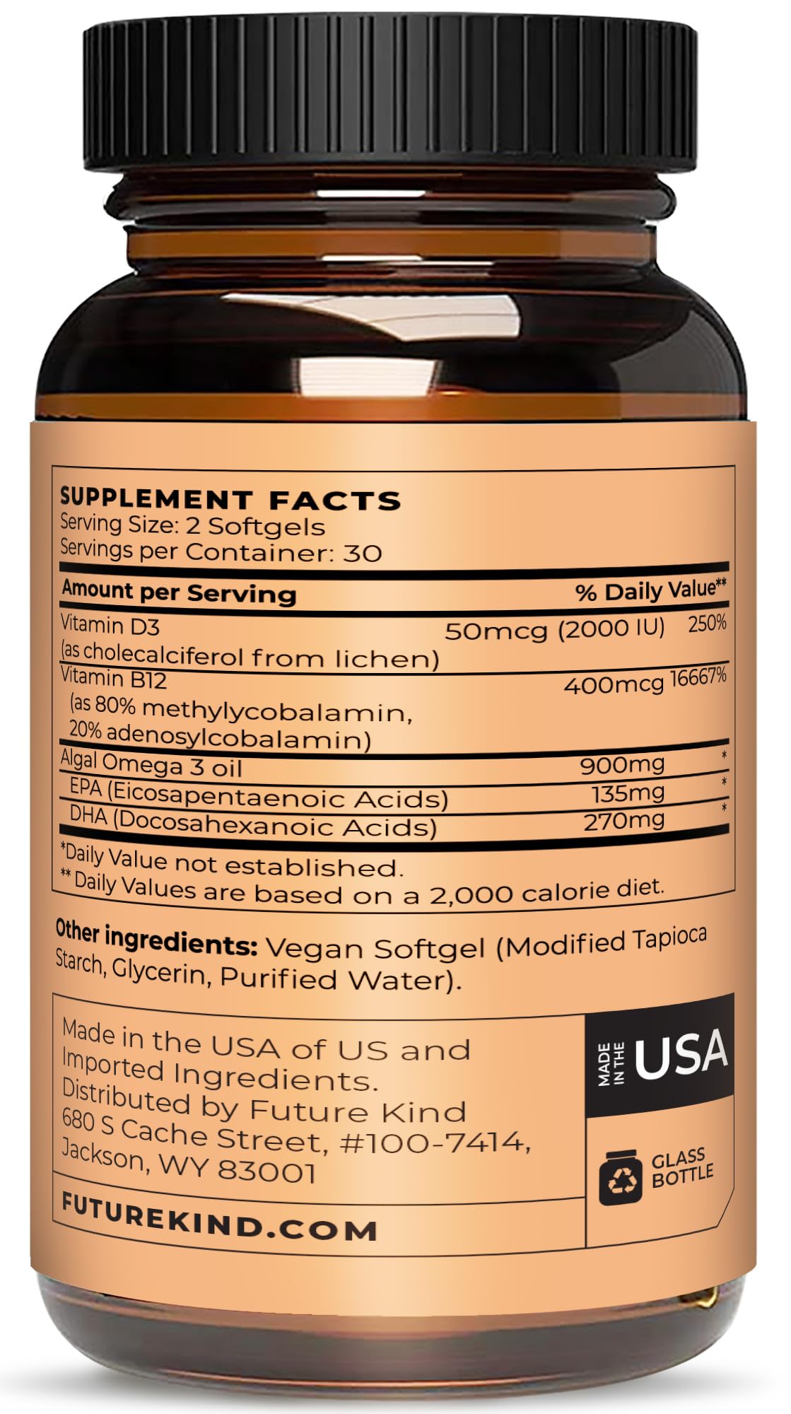 Foto 6 pulgar | Multivitaminas Veganas Future Kind Con Omega 3 Dha+epa B12 Y D3 - Venta Internacional.