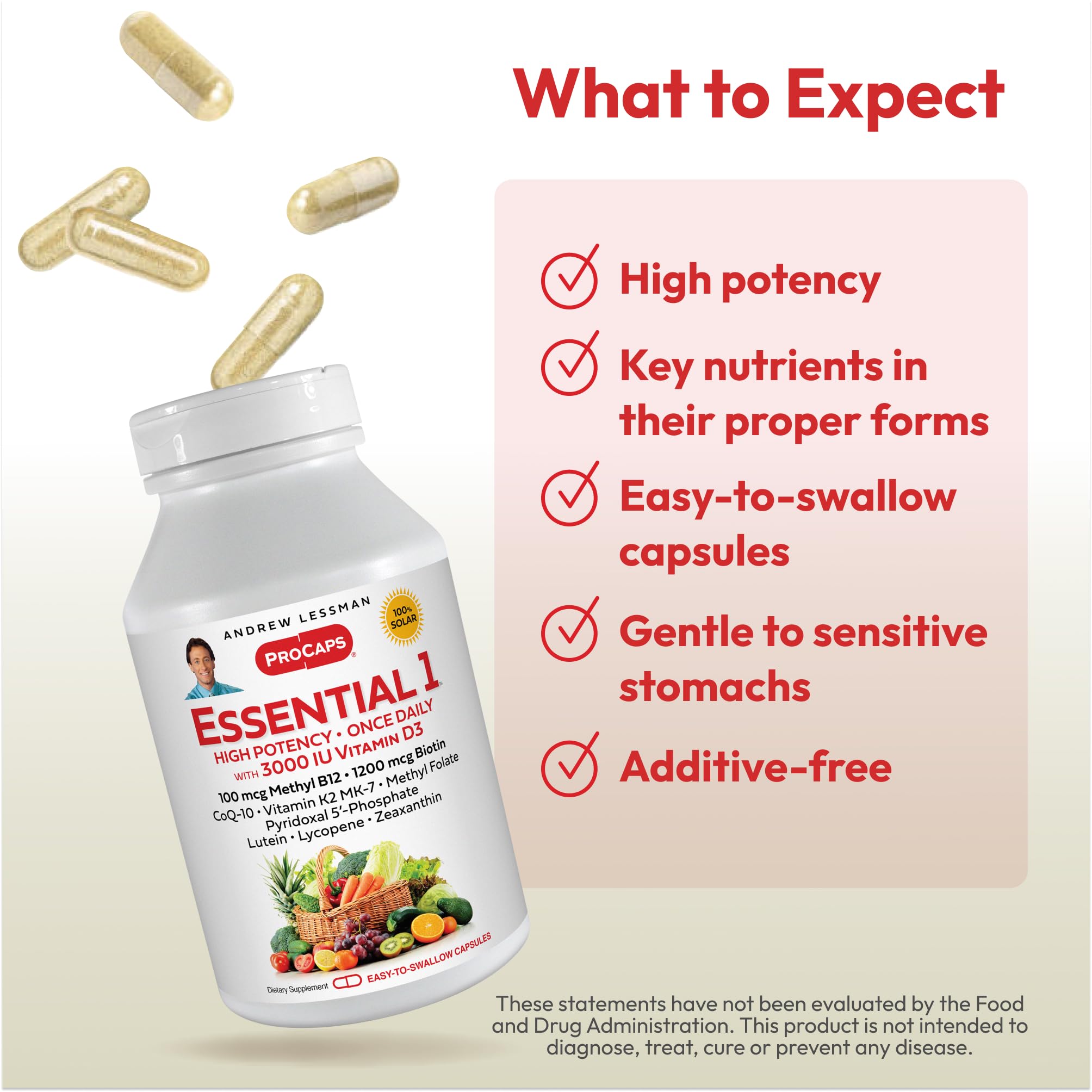 Foto 4 | Multivitamínico Andrew Lessman Essential-1 30 Cápsulas - Venta Internacional.