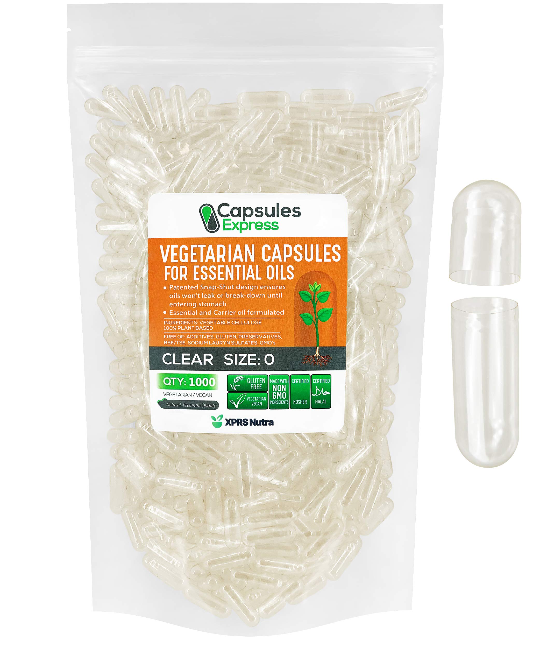 Foto 2 pulgar | Cápsulas Veganas Vacías Xprs Nutra, Tamaño 0 - 1000 Unidades - Venta Internacional.
