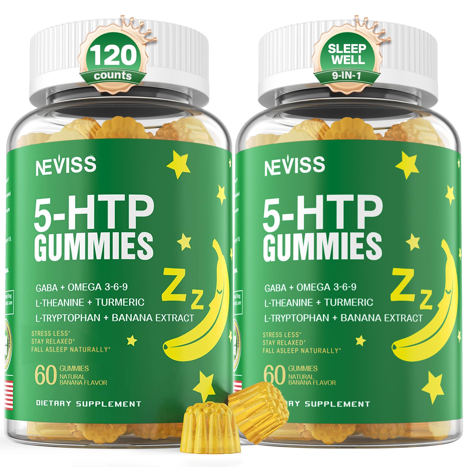 Foto 2 pulgar | Gomitas Neviss 5-htp Gaba Con Extracto De Plátano L-teanina - Venta Internacional.