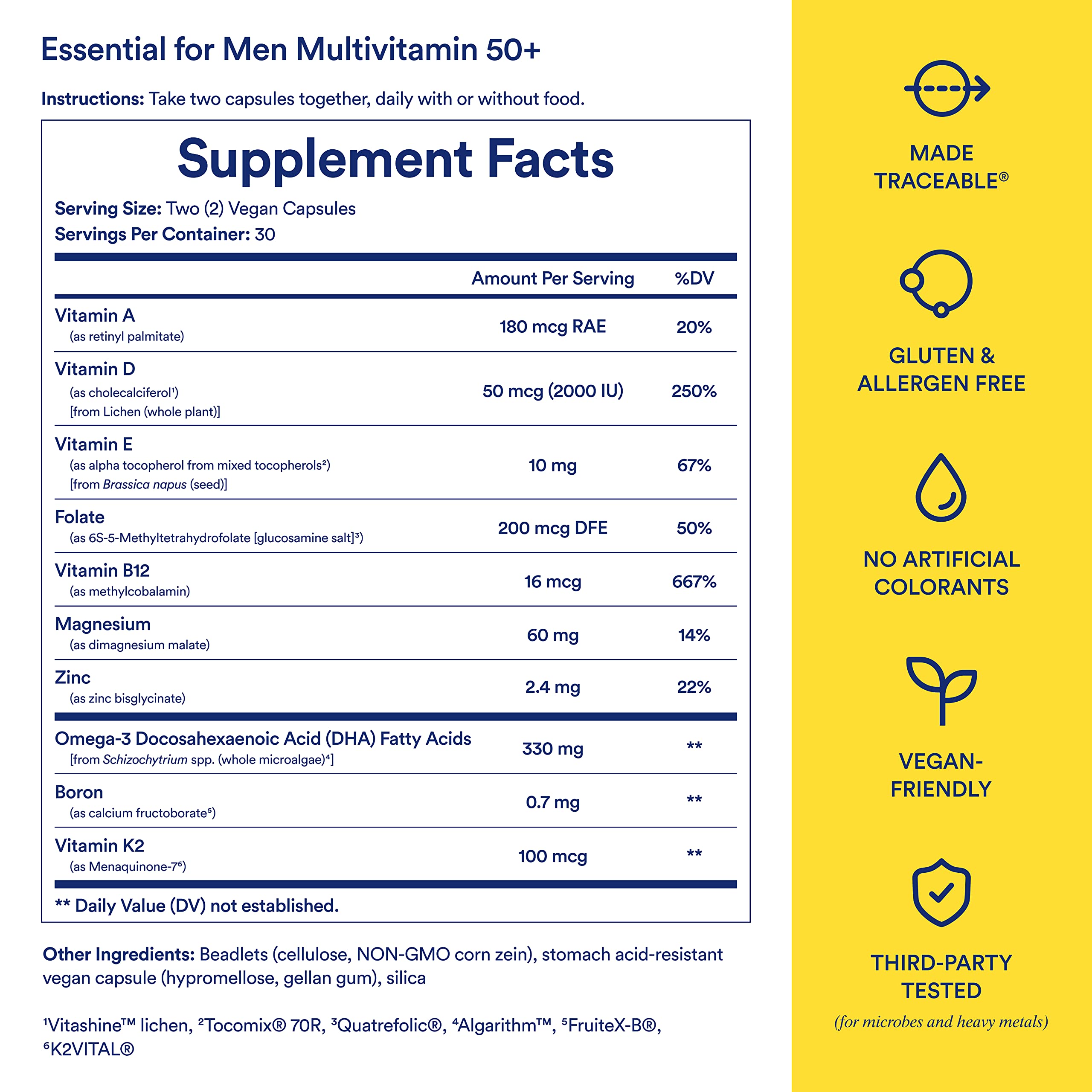 Foto 6 pulgar | Multivitamin Ritual Essential Para Hombres Mayores De 50 Años 60 Cápsulas Veganas - Venta Internacional.