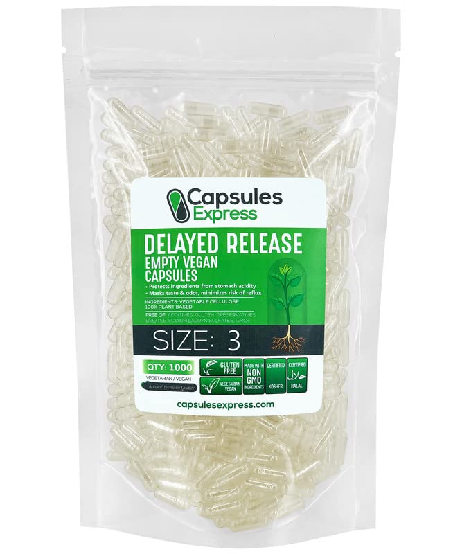 Cápsulas Vacías Xprs Nutra De Liberación Retardada, Tamaño 3 - 1000 - Venta Internacional.