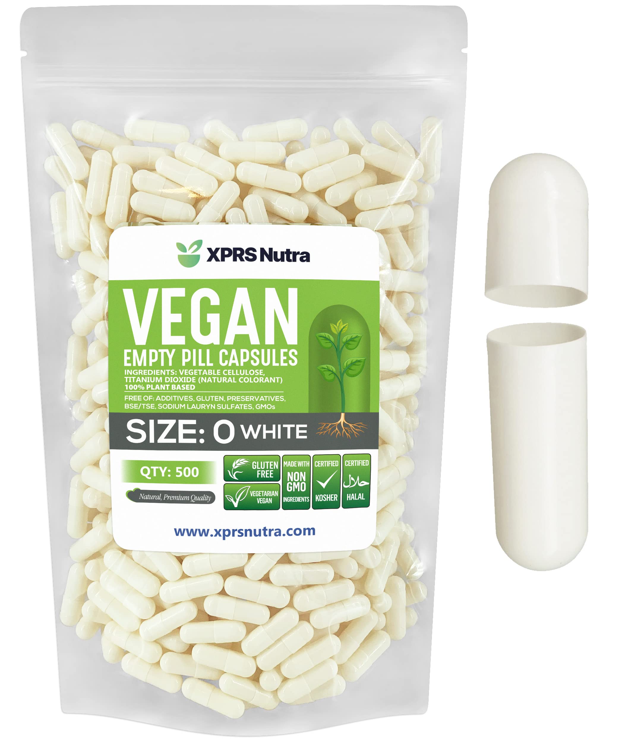 Foto 2 pulgar | Cápsulas Vacías Xprs Nutra, Tamaño 0, Cápsulas Veganas De 500 Unidades - Venta Internacional.
