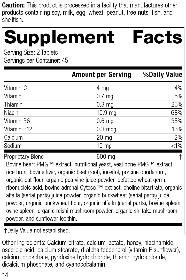 Foto 3 pulgar | Suplemento Standard Process Vasculin Heart Health 90 Comprimidos - Venta Internacional.