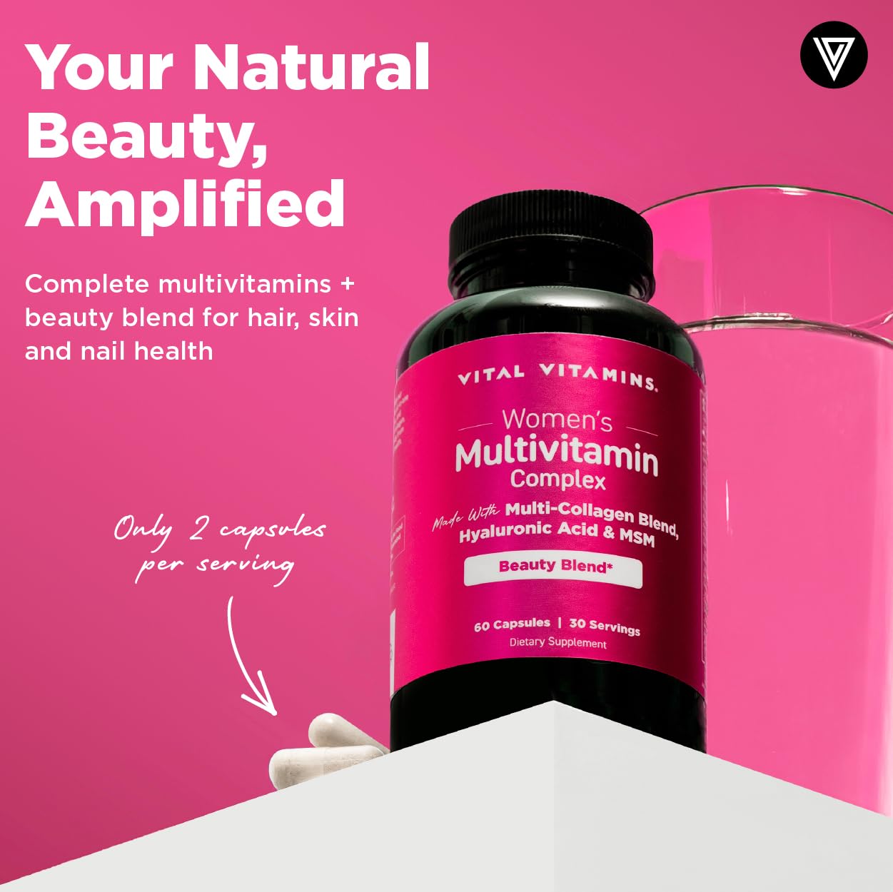 Foto 3 pulgar | Multivitamínico Vital Vitamins Para Mujer Con Multicolágeno 60 Cápsulas - Venta Internacional.