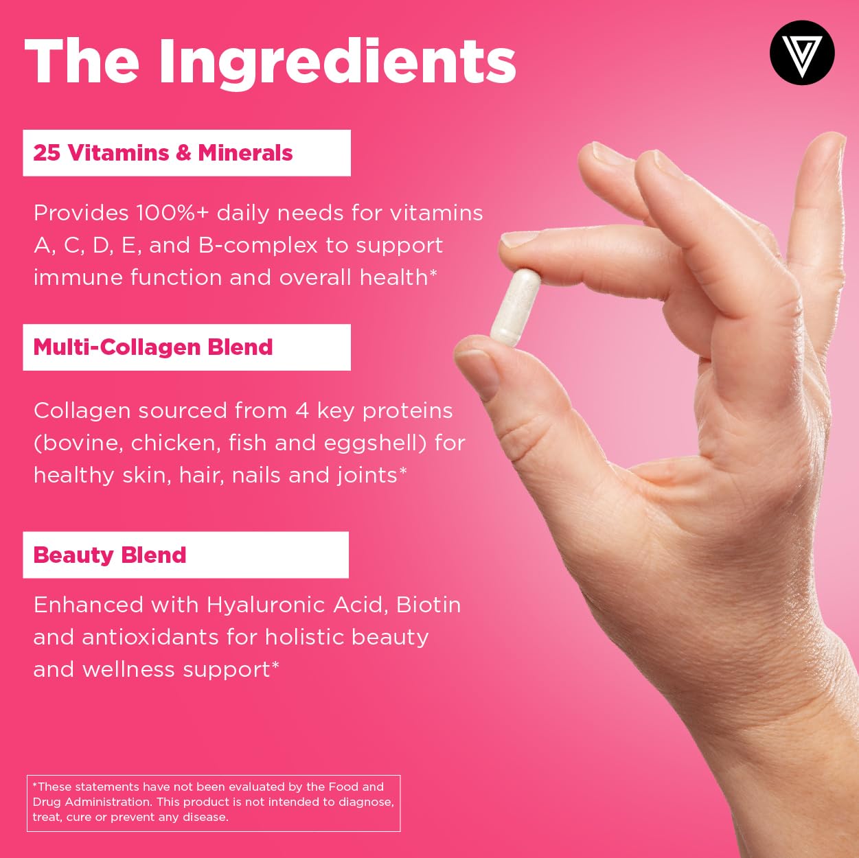 Foto 6 pulgar | Multivitamínico Vital Vitamins Para Mujer Con Multicolágeno 60 Cápsulas - Venta Internacional.