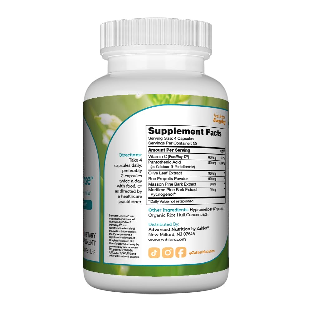 Foto 3 pulgar | Suplemento Zahler Immune Defense 120 Cápsulas - Venta Internacional.