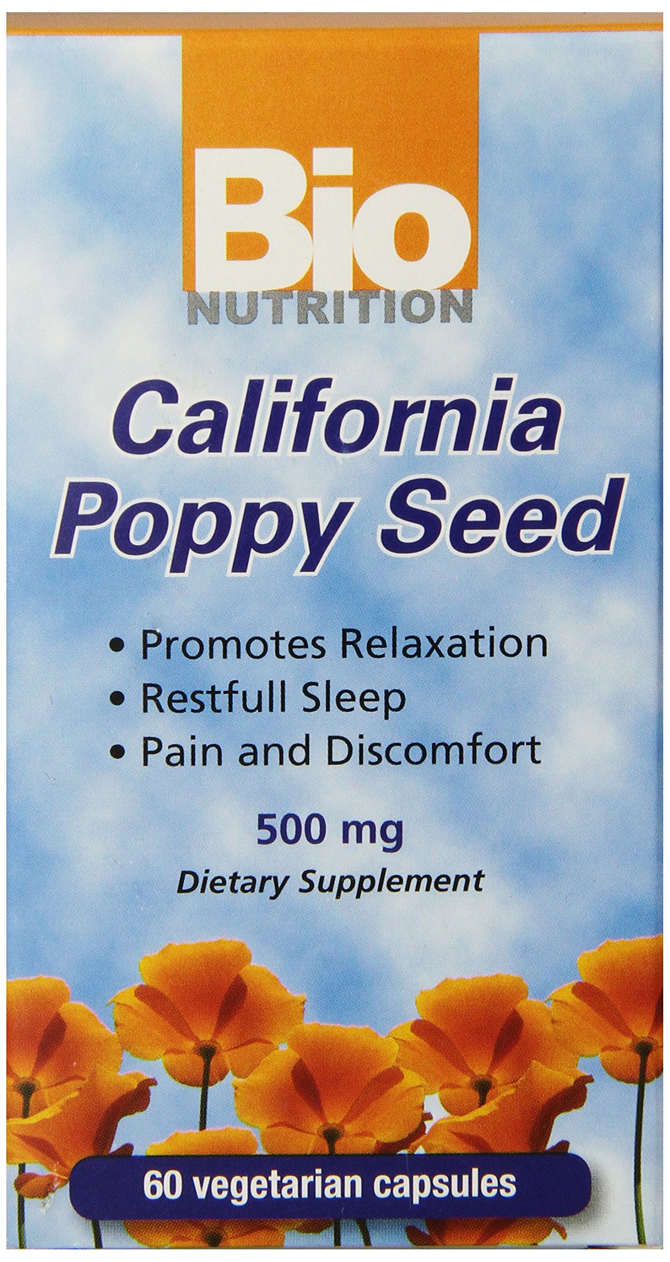 Foto 2 pulgar | Suplemento Bio Nutrition California Poppy 60 Cápsulas Vegetarianas - Venta Internacional.