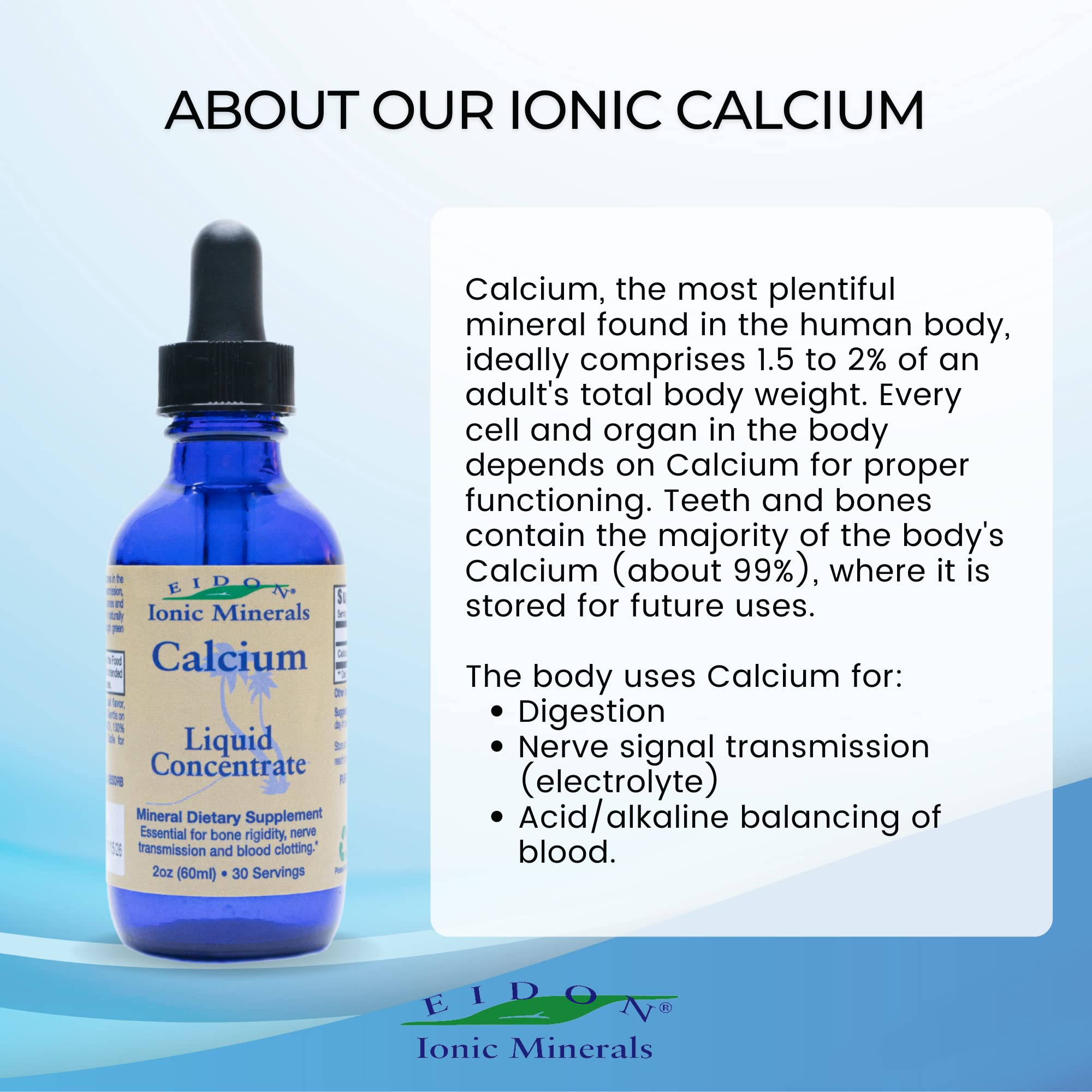 Foto 5 pulgar | Suplemento De Calcio Eidon Ionic Minerals Liquid 60 Ml - Venta Internacional.